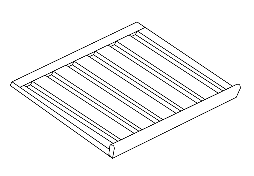 Holz Gitterrost oben