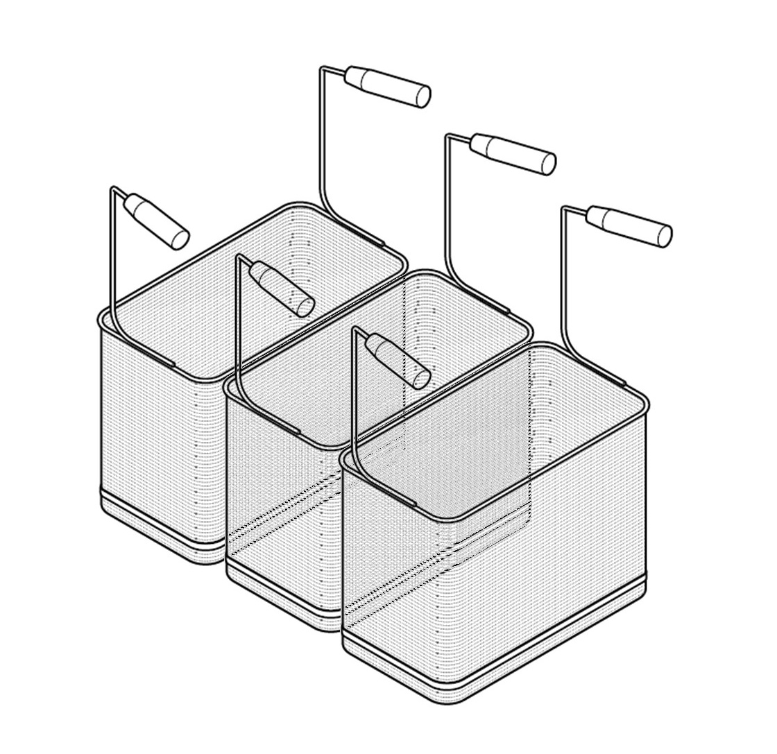 Nudelkorb Set 3x 1/3 