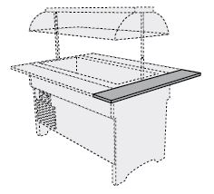 Proxima | Kurze Tablettrutsche 1154 mm RAL-Farbe