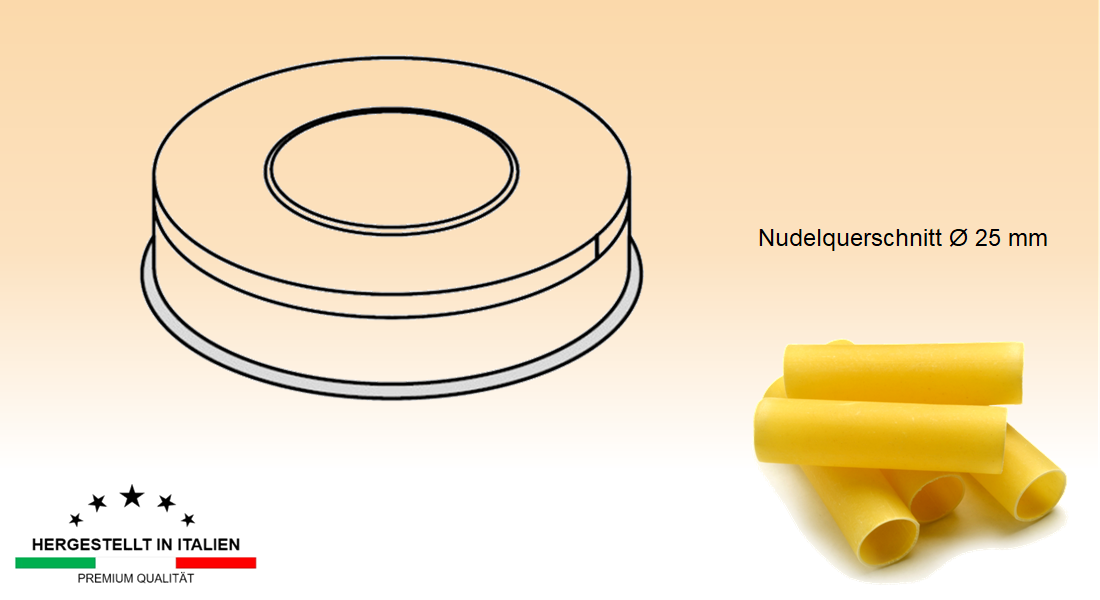 Nudelform Ø 50mm Cannellone per ripieno