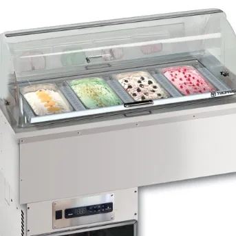 Optimale Einbaukühlwanne der Serie Gelatissimo für gefrorene Desserts und Eiscreme