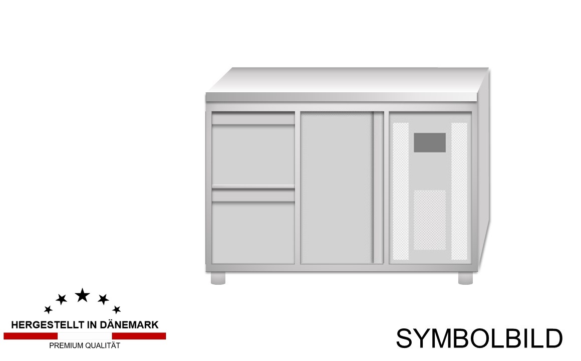 Kühltisch 2 Schubladen 1 Tür 1360x600x880 mm