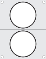 Matrize, zwei runde Behälter (Ø115mm)