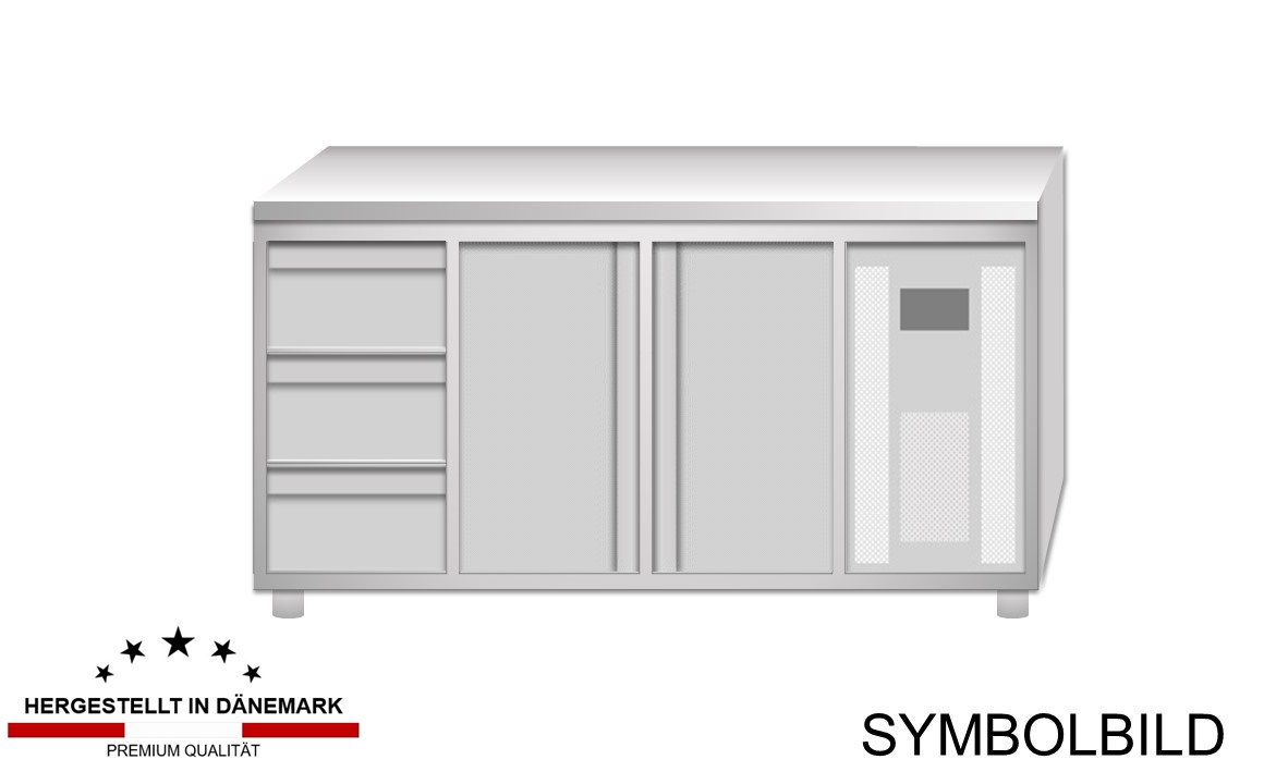 Kühltisch 3 Schubladen 3 Türen 1795x600x880 mm