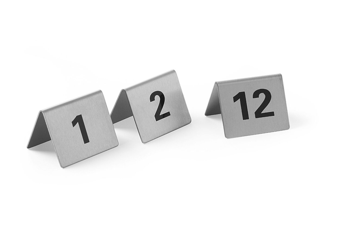 Tischnummern Set, Nummer 1-12