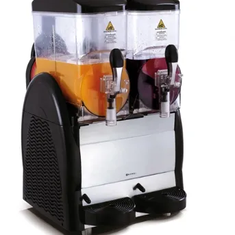 Bunte Slush Eis Maschine sorgt für Erfrischung in einem Restaurant