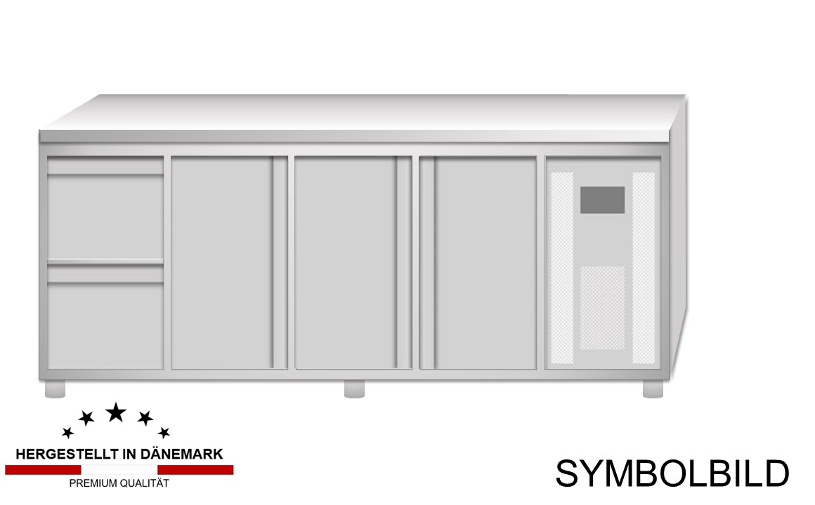 Kühltisch 2 Schubladen 3 Türen 2230x600x880 mm