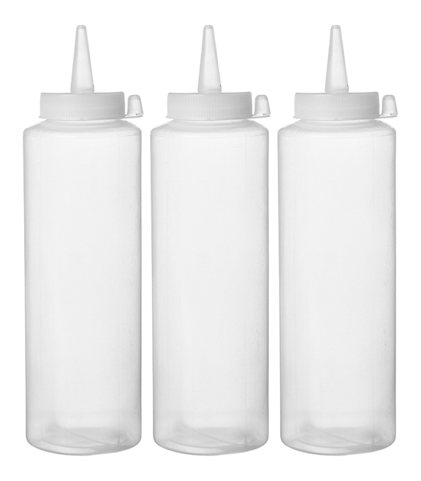 Spenderflasche 3-er Set 0,2 Liter, transparent