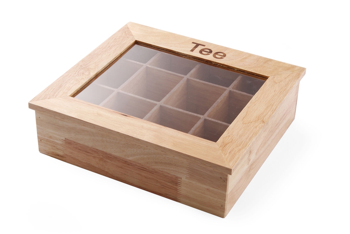 Teebox mit 12 Kammern 300x280x90mm