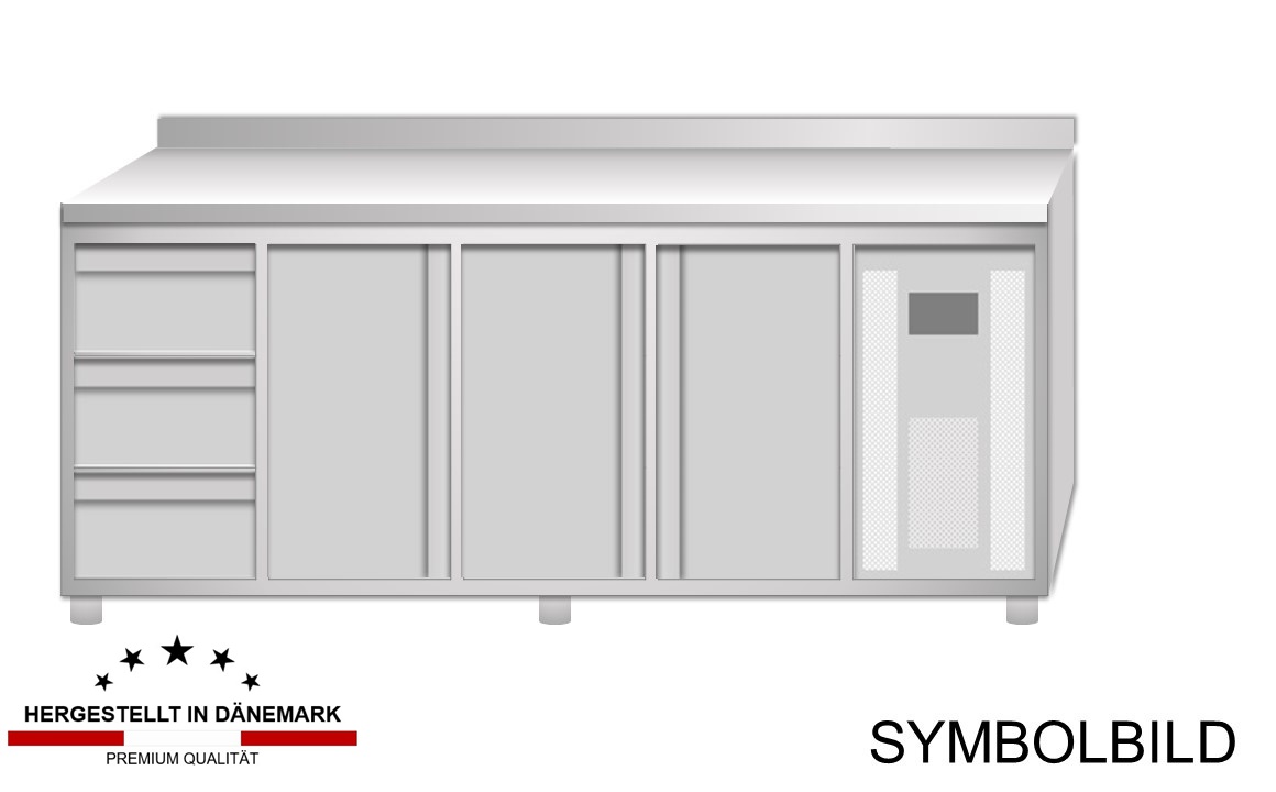 Kühltisch 3 Schubladen 3 Türen 2230x600x925 mm